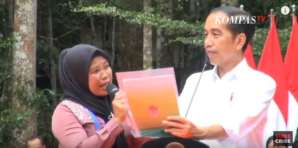 momen wanita asal pelalawan teriak ke jokowi