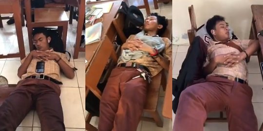 Momen-momen Kocak Siswa Tidur di Kelas, Begini Reaksinya Saat Ketahuan Guru