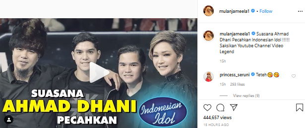 mulan jameela unggah video ahmad dhani amp maia