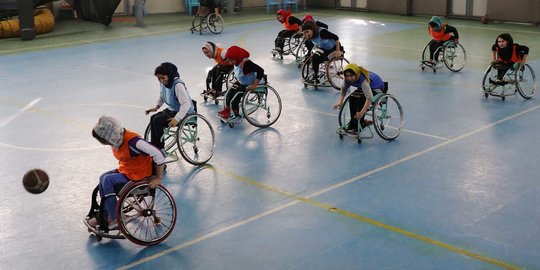 Semangat Berlatih Pemain Basket Disabilitas Afghanistan