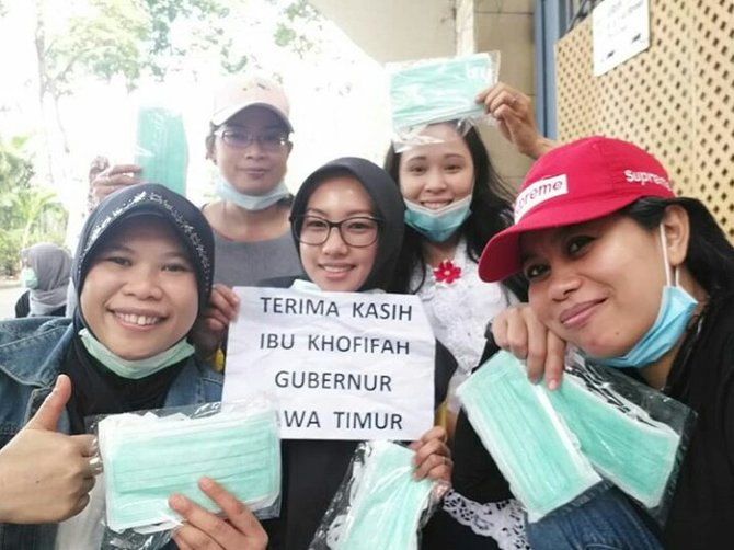 kirim masker untuk wni asal jatim