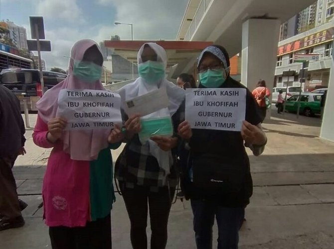 kirim masker untuk wni asal jatim