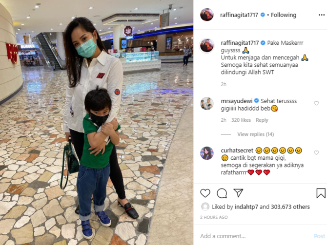corona nagita pakai masker