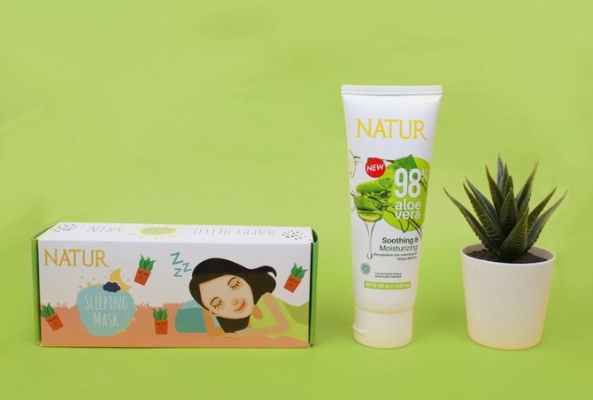 natur sleeping mask aloe vera
