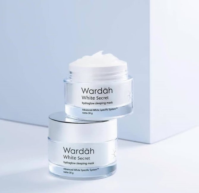 wardah white secret hydraglow sleeping mask