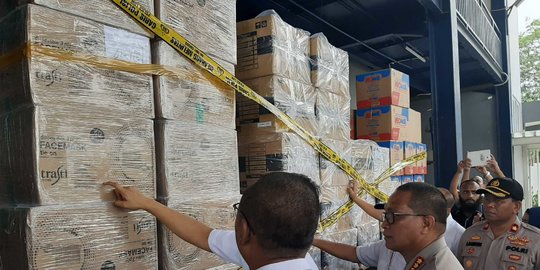 600 Ribu Masker Ditemukan di Gudang MJP Cargo Buat Dikirim ke Luar Negeri