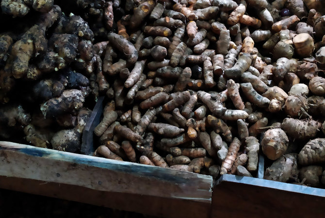 pedagang rempah di pasar jatinegara