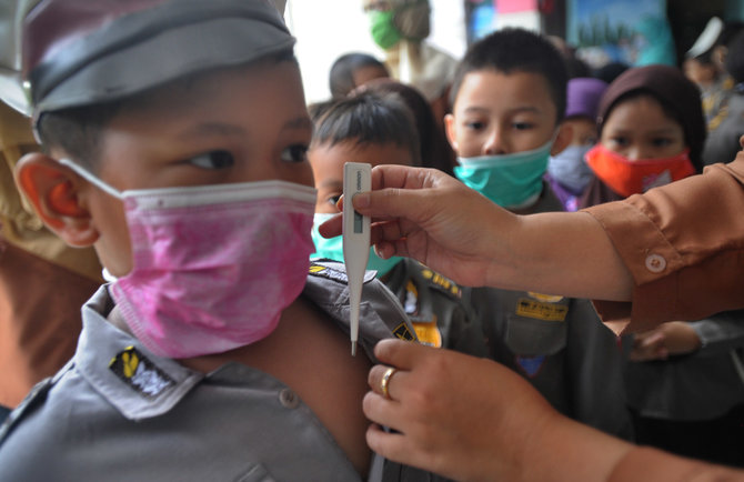 murid tk cuci tangan antisipasi virus corona