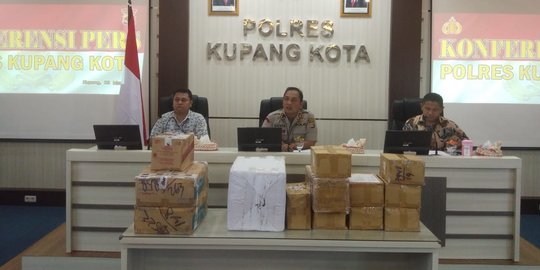 Polres Kupang Kota Amankan Delapan Koli Masker Hendak Dikirim ke Jakarta