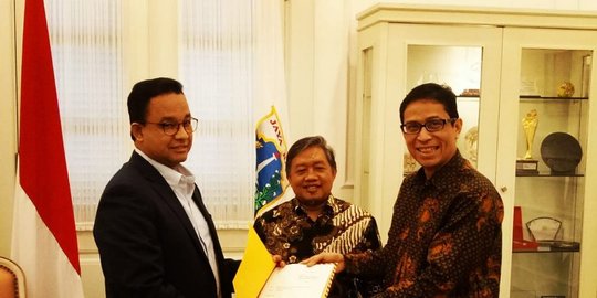 cawagub dki nurmansjah lubis temui anies baswedan di balaikota