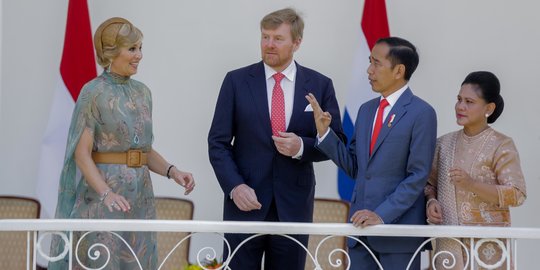 Jokowi Sambut Kunjungan Raja dan Ratu Belanda di Istana Bogor