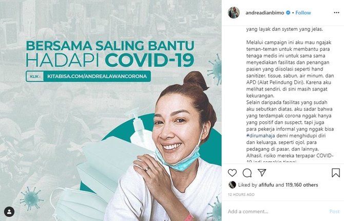 pesan andrea dian buat masyarakat indonesia