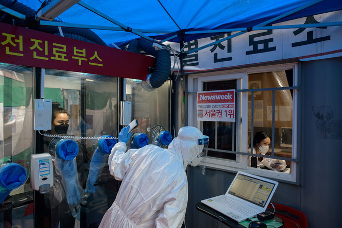 tes virus corona di korea selatan