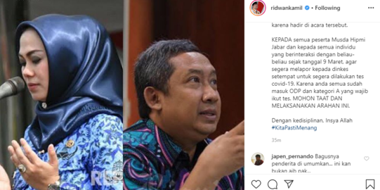 Bupati Karawang Positif, Ini Update Corona di Jawa Barat