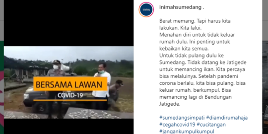 Cegah Penyebaran Corona, Forkompimcam Sumedang Imbau Pemancing dengan Patroli Air