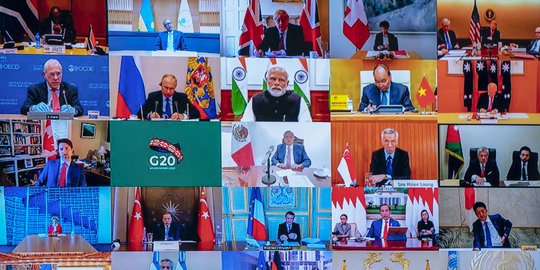 Ketika Covid-19 Paksa Pemimpin Negara G20 Bertatap Muka Secara Virtual