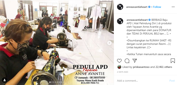 ini cerita di balik apd gratis dari anne avantie