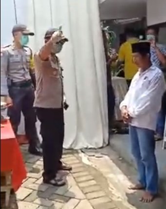 polisi marah ke warga yang gelar arisan saat pandemi virus corona
