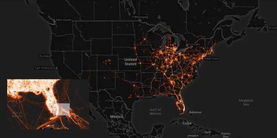 Peta Ini Tunjukkan Masih Banyak Orang Melancong Di Tengah Pandemi
