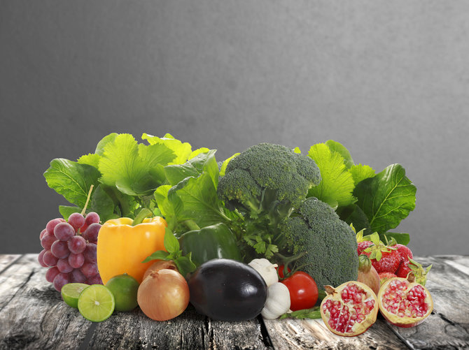 ilustrasi sayur dan buah