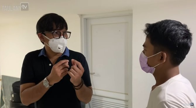 pekerja andre kabur saat mau disuntik