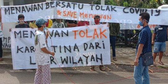 Warga Desa Menawan Kudus Demo Tolak Balai Diklat jadi Tempat Isolasi Pemudik