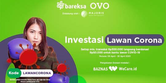 Bareksa dan OVO Ajak Masyarakat Berinvestasi Dukung Pemerintah Perangi Corona