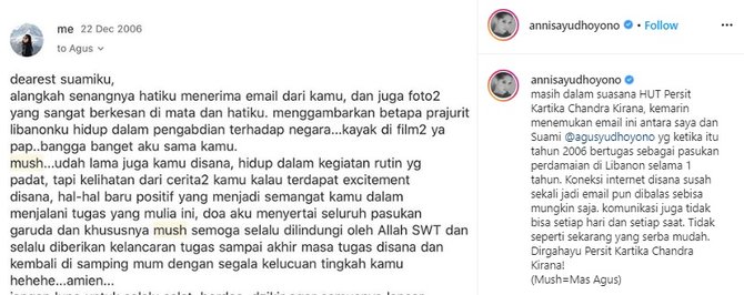 tulisan email annisa pohan untuk ahy
