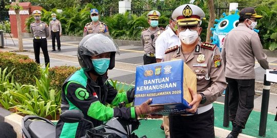 Cegah Covid-19, Polisi Bubarkan Sejumlah Kerumunan Ojek Online di Jaktim