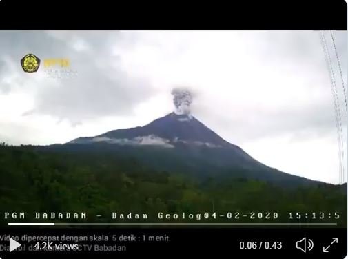 rekaman gunung merapi erupsi
