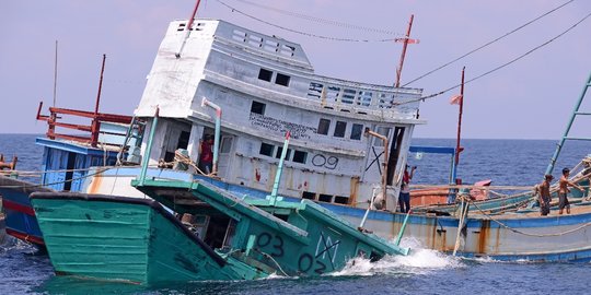 KKP Kembali Tangkap 5 Kapal Asing Curi Ikan Indonesia