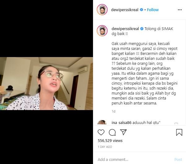 dituding pansos ke cimoy montok ini jawaban menohok dewi perssik