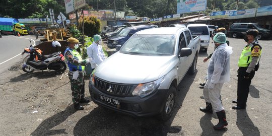 Penyekatan Arus Lalu Lintas Guna Cegah Corona di Cianjur