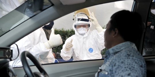 Kemenhub Gelar Rapid Test Pengemudi Angkutan Umum Hingga Ojol Secara Drive Thru