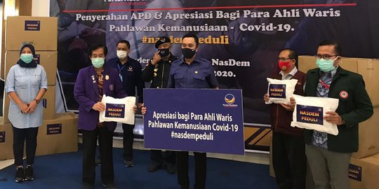 NasDem Beri Bantuan 5.000 APD dan Santunan ke Ahli Waris Tenaga Medis