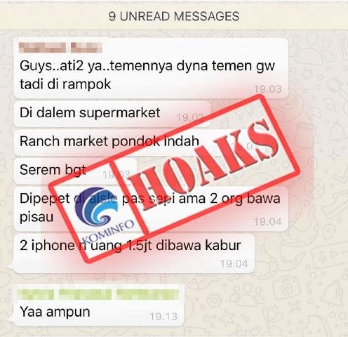 hoaks perampokan di pondok indah