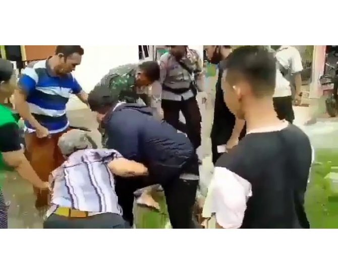 adu jotos ketua rt dan ojol