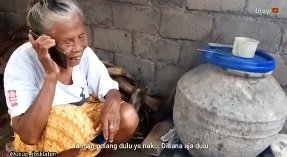 pesan lucu si mbah putri untuk larangan mudik