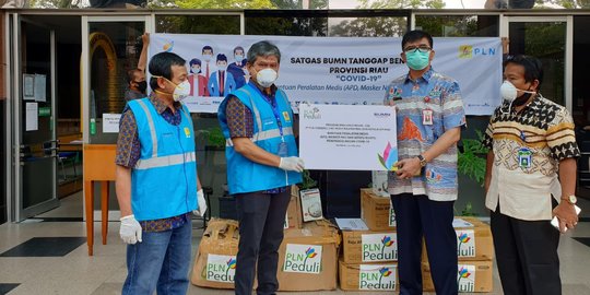 Warga Terdampak Corona di Riau Dapat Bantuan Sembako dan Masker