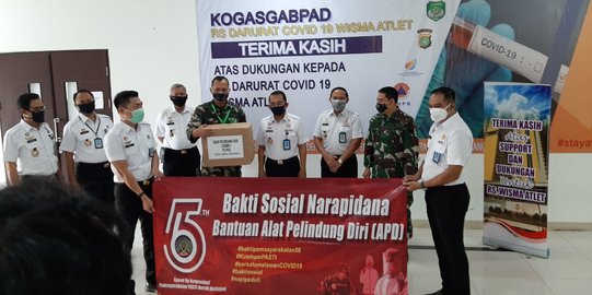 RSD Wisma Atlet Terima Sumbangan APD Karya Narapidana Binaan