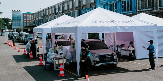Hyundai Bikin Tes Cepat Covid-19 ala Drive-Thru di Jawa Barat