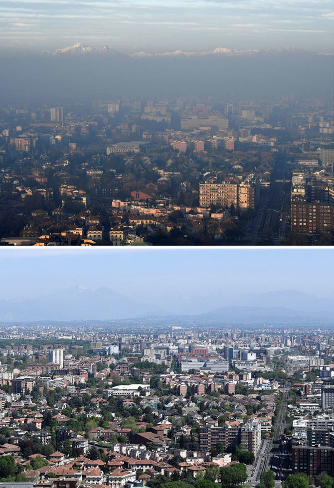 potret dampak karantina terhadap polusi di berbagai negara