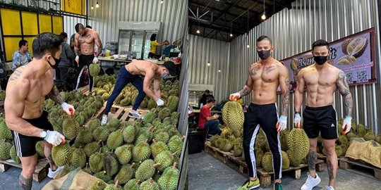 Pelatih Gym Ini Terpaksa Jualan Durian Karena Covid-19, Aksinya Curi Perhatian