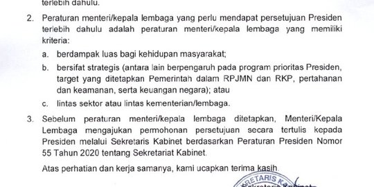 Cegah Tumpang Tindih, Presiden Instruksikan Menteri Lapor Sebelum Buat Permen