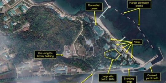 Foto Satelit Perlihatkan Kapal Mewah Kim Jong-un di Lokasi Wisata Wonsan