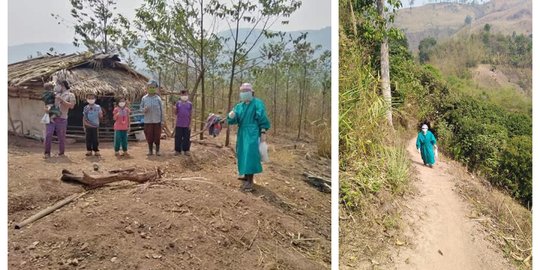 Perjuangan Dokter Mendaki Pakai APD Demi Pasien di Puncak Pegunungan