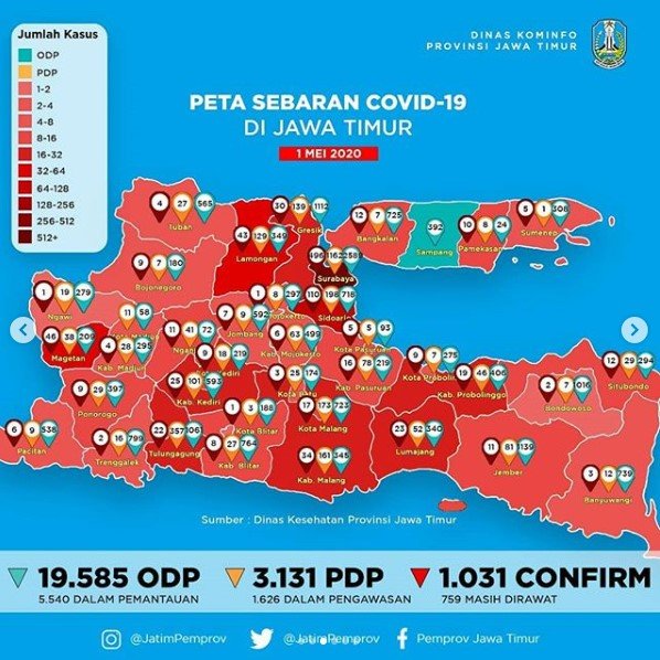 update covid 19 jatim per 1 mei 2020