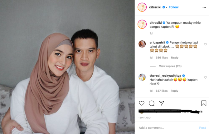 citra kirana sebut suaminya mirip kapten ri tanggapan rezky aditya bikin ngakak