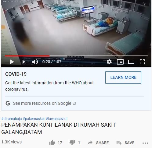 viral penampakan hantu di rumah sakit galang batam