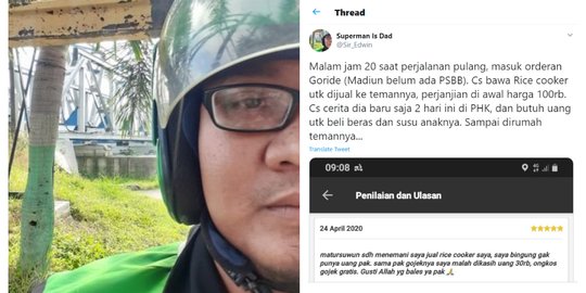 Mulia Banget, Driver Ojol Ini Relakan Uangnya Buat Pelanggan Korban PHK Beli Susu